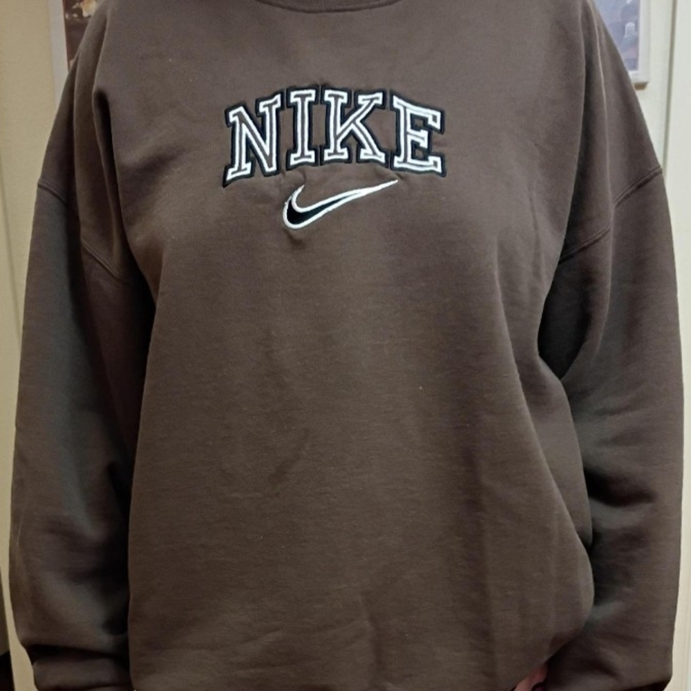 Nike Men's Crewneck Sweater in Brown